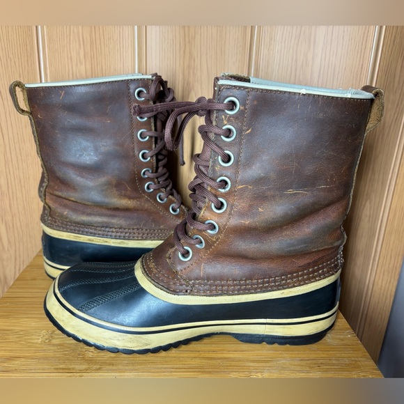 Sorel 1964 Womens Duck Brown Leather Waterproof Winter Snow Boots Sz 8 - Picture 9 of 11